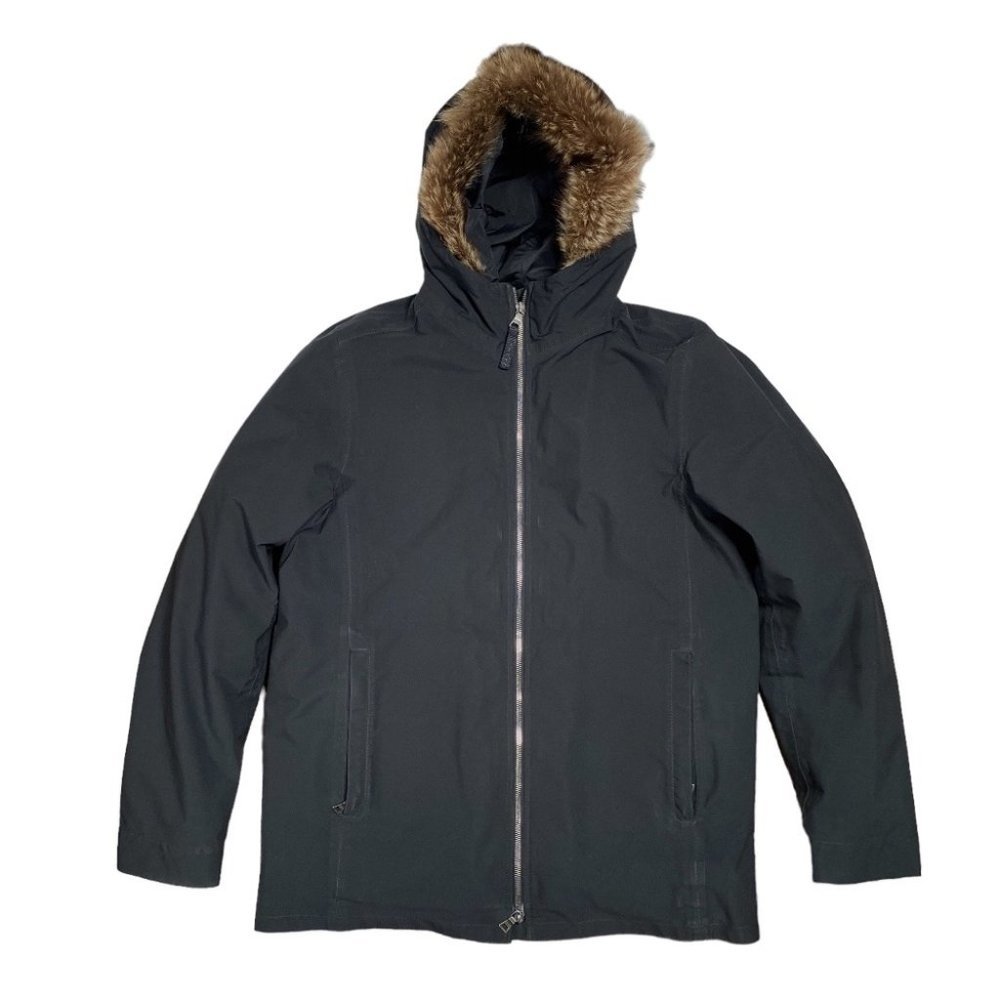 Prada Black 3 in 1  Goretex Shell Raccoon Fur Parka Coat Jacket Mens 50